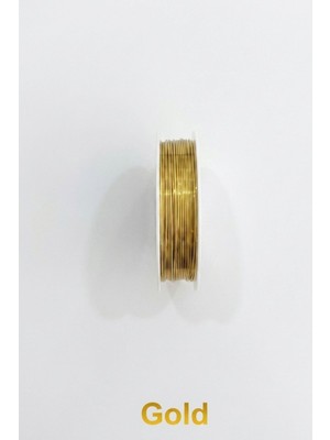 Hobi Dünyası Evim 1 Adet 0.3 mm Çiçek Teli Bükülebilir Metal Tel (~20 Metre) - Gold