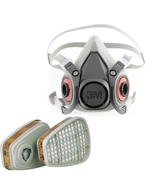 3M 6200 Yarım Yüz Maskesi ve 3M 6051 A1 Filtre ile Yüksek Koruma Sağlayan Ergonomik Tasarım
