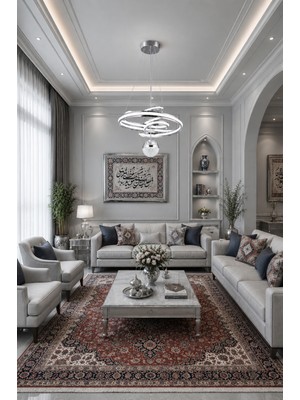 Gusto Lighting Alora LED Sarkıt Avize Krom ,3 Renk Yanabilen Modern Avize,salon LED Avize