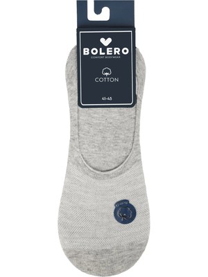 Bolero Erkek Premium Dikişsiz Babet Çorap Gri