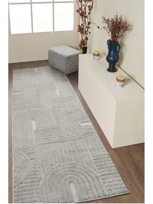 Vivense Elit Bukleli Yumuşak Peluş Post Shaggy Halı, 691B, 80X400