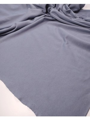 Kumaş Parça Gri Mavi 3 Iplik Penye Kumaş Şardonlu Yumuşak Eşofmanlık & Sweatlik En: 185CM