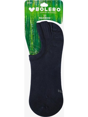 Bolero Unisex Premium Dikişsiz Görünmez Bambu Çorap Lacivert