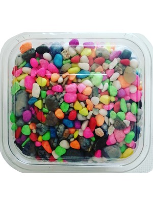Aqua Renkli Çakıl Taşı 1 kg Akvaryum ve Teraryum Dekor İçin Canlı Renkli Süs Taş