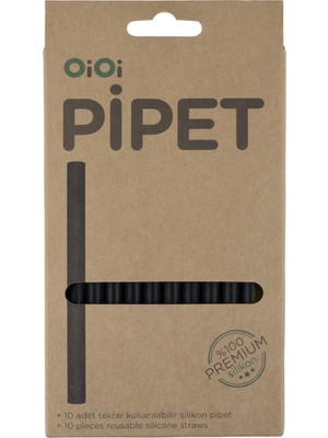 OiOi 10 Adet Silikon Pipet - Sızdırmaz Tasarım, BPA İçermez, Ergonomik Kullanım
