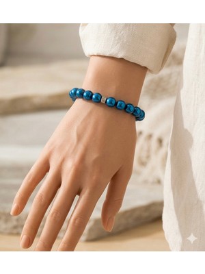 Rose Doğaltaş 8 Mmhematit Bileklik Unisex
