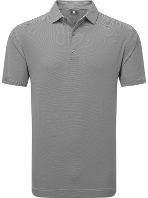 Footjoy Micro Feeder Stripe Lisle Erkek T-Shirt Gri 34133