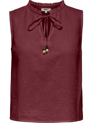 Only Onlswar S/l Frıll Top Wvn Kadın Kırmızı Bluz - 15378512