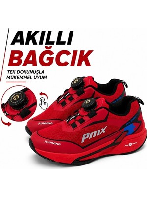 Promax Akıllı Bağcıklı Çocuk Spor Ayakkabı Kırmızı 31-35