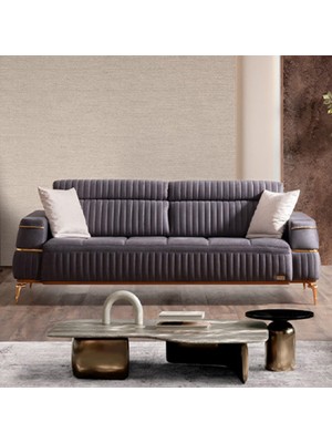 İyena Home Living Hilton Mekanizmalı 3'lü Koltuk Antrasit