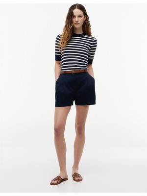 Tommy Hilfiger Cotton Jersey Fıne C-Nk Ss Swt Kadın Mavi Kazak - WW0WW49705