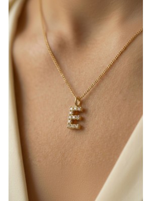 Parmas Design Harf Charm 925 Ayar Gümüş Kadın Minimal Kişiye Özel Kolye