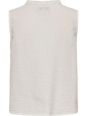 Only Onlswar S/l Frıll Top Wvn Kadın Beyaz Bluz - 15378512
