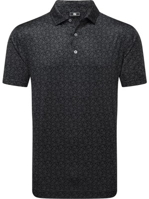 Footjoy Painted Floral Lisle Erkek T-Shirt Siyah 34128