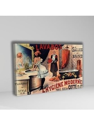 Tekli Yatay Kanvas Duvar Tablosu Lavabos De Style Banyo Tablosu 40 x 30 GARTNM8801