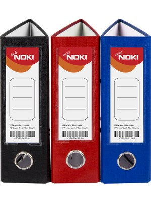 Noki Plastik Geniş Telgraf Klasör A5 Yarım Boy Mavi Renkli 1 Adet Metal Mekanizmalı