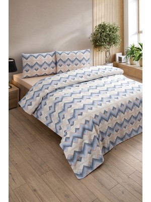 Ely Parker Kolay Ütü 100X200 Tek Kişilik Nevresim Takımı (Lastikli Çarşaf Yorgan Kılıfı Yastık Kılıfı)