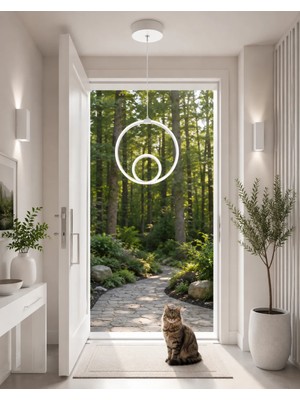 Gusto Lighting Alvina Tekli LED Sarkıt Avize,beyaz 3 Renk Yanabilen LED Avize,modern Salon Oda LED Avize