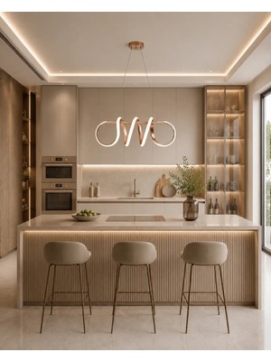 Gusto Lighting Bubble Küçük LED Sarkıt Avize,gold,3 Renk Yanabilen LED Avize, Modern Salon Oda LED Avize