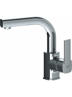 Gpd Pedra MTL160 Tek Gövde Lavabo Bataryası Metal Malzeme ile Krom Renkli Aç - Kapa Özellikli