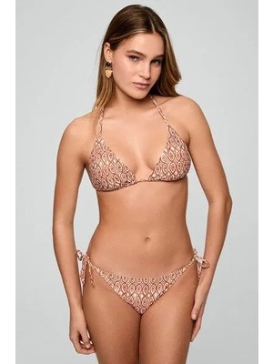 Kom Benia Retro Desenli Üçgen Bikini