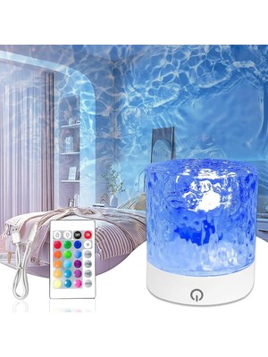 Empressco Tr Kristal Efektli Dönen Su Dalgası Lambası - 16 Renk Rgb Led, Kumandalı Atmosfer Işığı - Modern Gece Lambası ve Oda Dekoru - Fiyatı, Yorumları