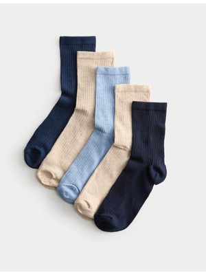 Marks & Spencer 5'li Pamuk Karışımlı Çorap Seti
