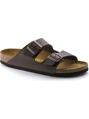 Birkenstock Arizona Erkek Terlik Koyu Kahverengi Deri Yaz İçin Kaymaz Tabanlı Ortopedik Tasarım 51703