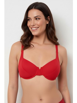 Ayyıldız 63535 Kırmızı Toparlayıcı Bikini Üstü