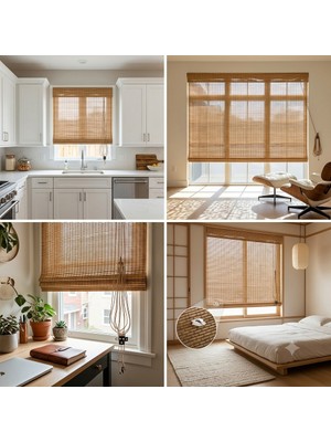 Colours Ahşap Bambu Stor Perde Af-B114