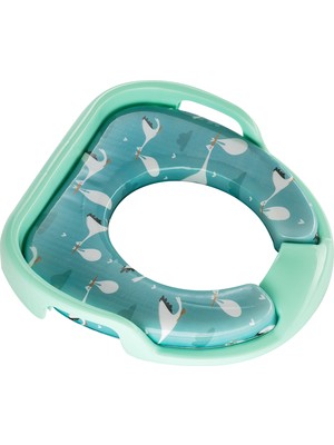 Softy Jumbo Kids Bebek / Çocuk Yeşil Klozet Kapağı Adaptörü Yumuşak Sünger Dolgulu Yerli Üretim