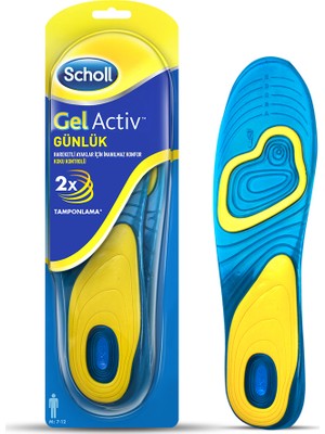Scholl Gel Aktiv Tabanlık Günlük Erkek İçin Konforlu ve Rahat