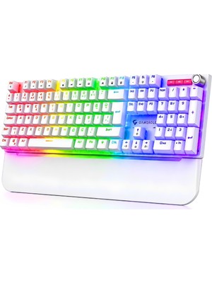 Gameagle Apex Red Mekanik Klavye Bilek Destekli Full Anti-Ghosting Gaming Klavye Oyuncu Klavyesi Ses Tekerleği