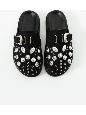 Duxal Shoes Zlata Kadın Taş Detaylı Tokalı Günlük Terlik