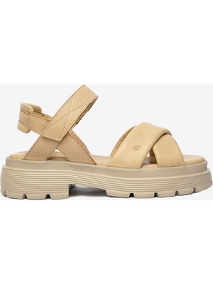 Greyder Kadın Krem Hakiki Deri Sandalet 4Y2TS59040
