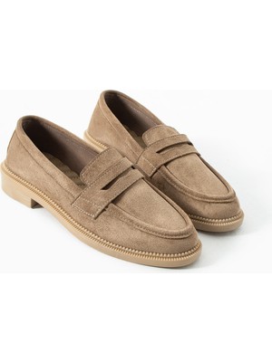 Duxal Shoes Marlena Kadın Şık Günlük Süet Loafer Ayakkabı