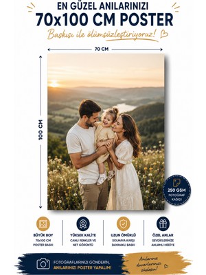 Rosaart Kişiye Özel 70X100 cm Poster Baskısı, Büyük Boy Baskı, Istenilen Görselde 250 Gsm Fotoğraf Kağıdına Baskı