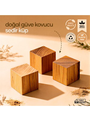 Doğal Güve Kovucu Sedir Ağacı Küpü 30'lu Paket Doğal Naftalin Alternatifi