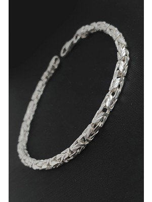 Ose Shop Italyan 925 Ayar Gümüş Kral Zincir Bileklik