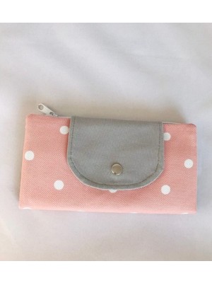H3bag Cüzdan, Kartlık, Fermuarlı, Çıtçıtlı, Puantiye Desen, 12 Kartlık,çiçekli