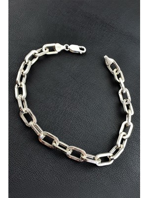 Ose Shop Italyan Tasarımı 925 Ayar Gümüş Tarz Erkek Bileklik