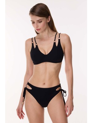 Ayyıldız 6508 Siyah Kapsız Bikini Takımı