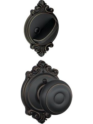 Lidyada Maison F59 Geo 716 Brk Brookshire Koleksiyonu Georgian Handleset Iç Düğme, Eskitilmiş Bronz (Sadece Iç Yarı)