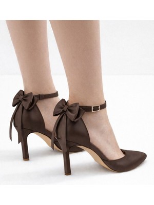 Craft Moda Fiyonklu Bilekten Bantlı Ince Topuklu Stiletto Kadın Ayakkabı