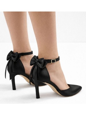 Craft Moda Fiyonklu Bilekten Bantlı Ince Topuklu Stiletto Kadın Ayakkabı