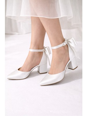 Craft Moda Fiyonklu Bilekten Bantlı Ince Topuklu Stiletto Kadın Ayakkabı