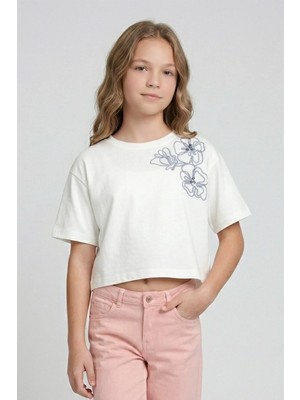 Dmb Kids Kız Çocuk Işlemeli T-Shirt DMB-0750