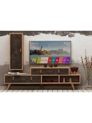 Vivense Esmob Betong Plus Joseph Tv Ünitesi, Meşe-Koyu Beton