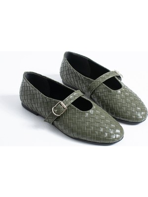 Duxal Shoes Babs Kadın Tokalı Mary Jane Model Günlük Rahat Düz Taban Şık ve Konforlu Kadın Babet