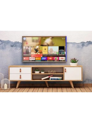 Vivense Esmob Lara Tv Sehpası, Meşe-Beyaz